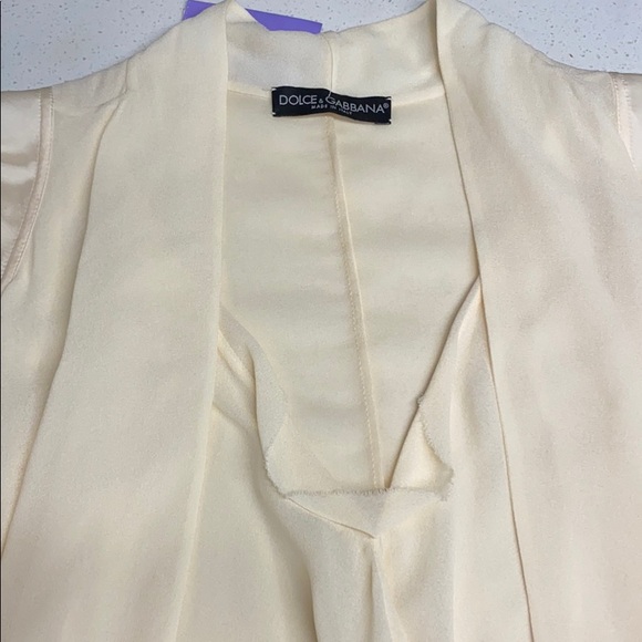 HP🥳 Dolce & Gabbana Crepe de Chine Blouse NWT M/L - Picture 2 of 11
